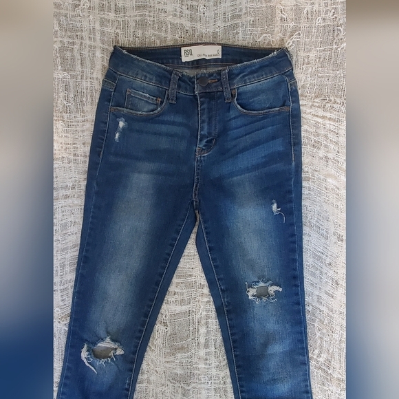 💚5/$25 Urban Outfitters RSQ Cali High Rise Skinny Ankle Distressed Jeans Size 0 - Picture 3 of 6